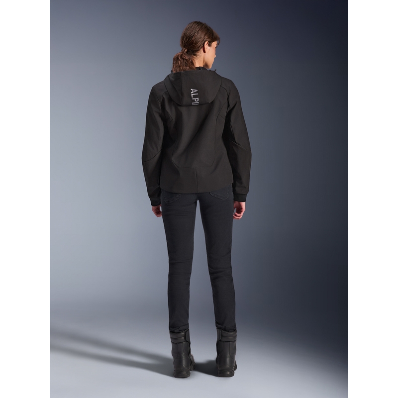 Geacă de motocicletă Alpinestars Stella Radium Tech Hoodie pentru femei, neagră