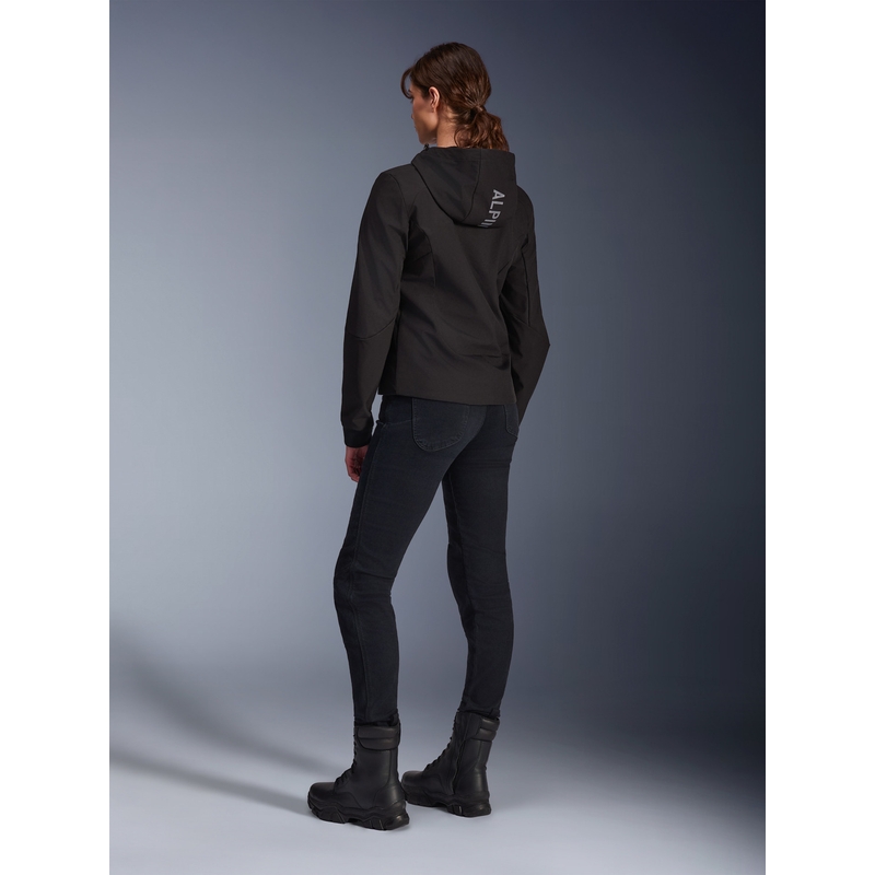 Geacă de motocicletă Alpinestars Stella Radium Tech Hoodie pentru femei, neagră