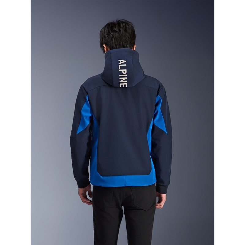 Hanorac motocicletă Alpinestars Radium Tech Hoodie albastru închis-albastru