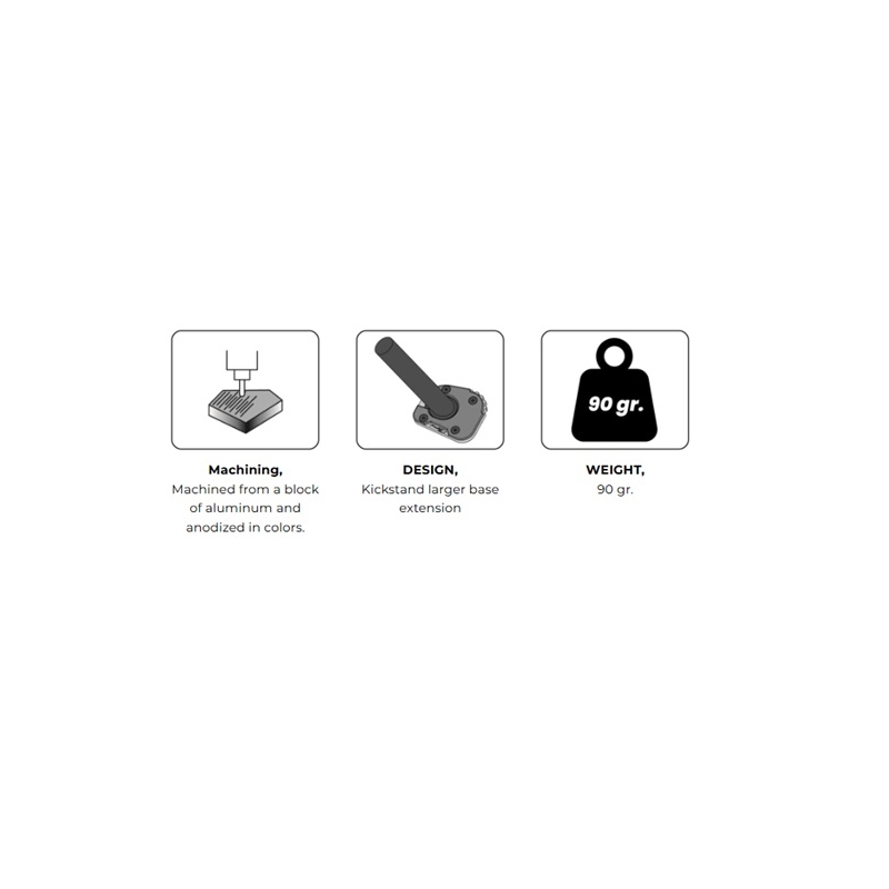 Kickstand extension PUIG Negru