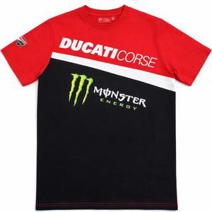 Tricou Ducati Corse Monster Diagonal roșu-negru