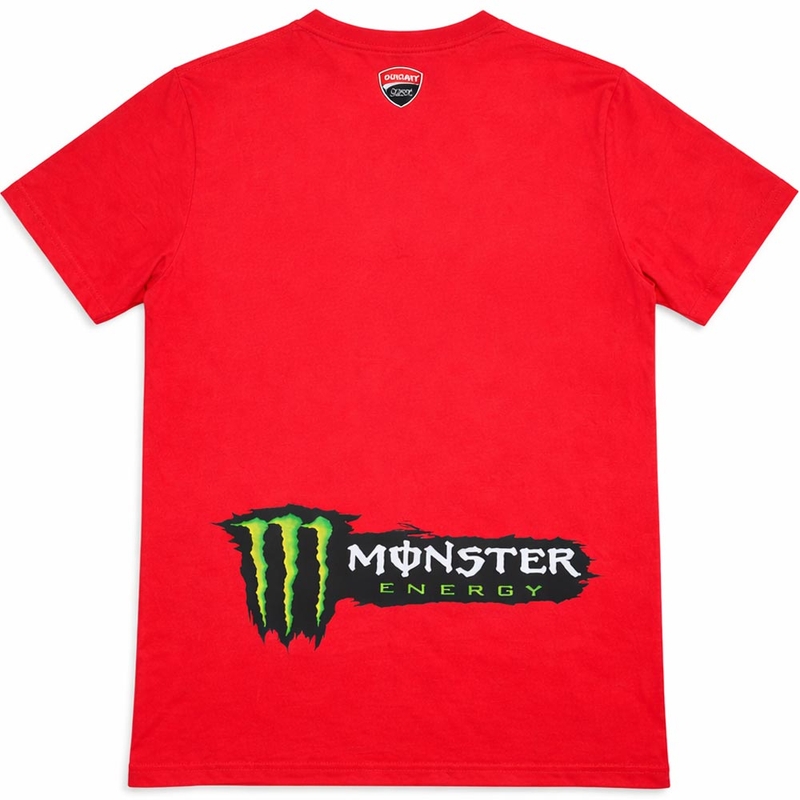 Tricou Ducati Corse Monster Diagonal roșu-negru