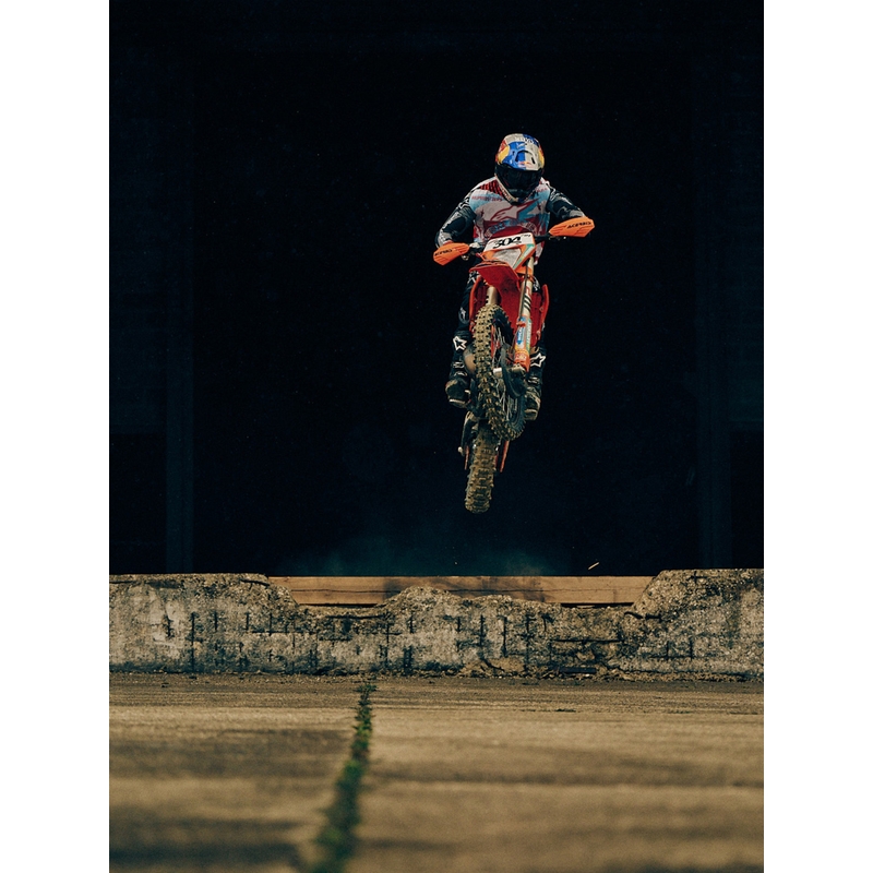 Tricou motocross Alpinestars Techstar ediție limitată Beast Coast gri-negru-portocaliu
