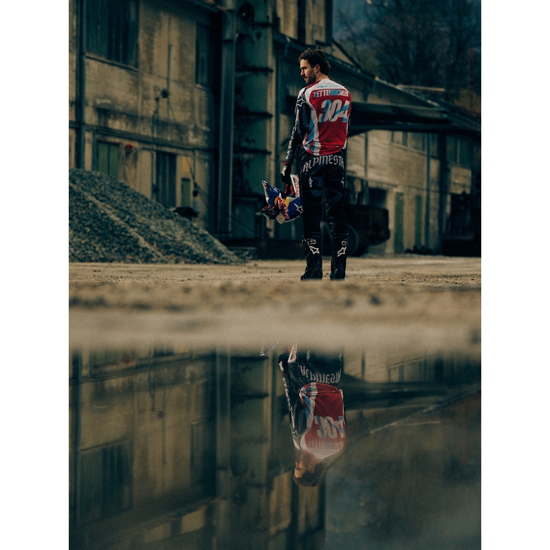 Tricou motocross Alpinestars Techstar ediție limitată Beast Coast gri-negru-portocaliu