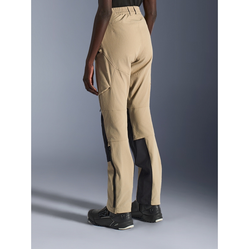Pantaloni de motocicletă Alpinestars Stella Explore AST pentru femei, maro deschis-negru