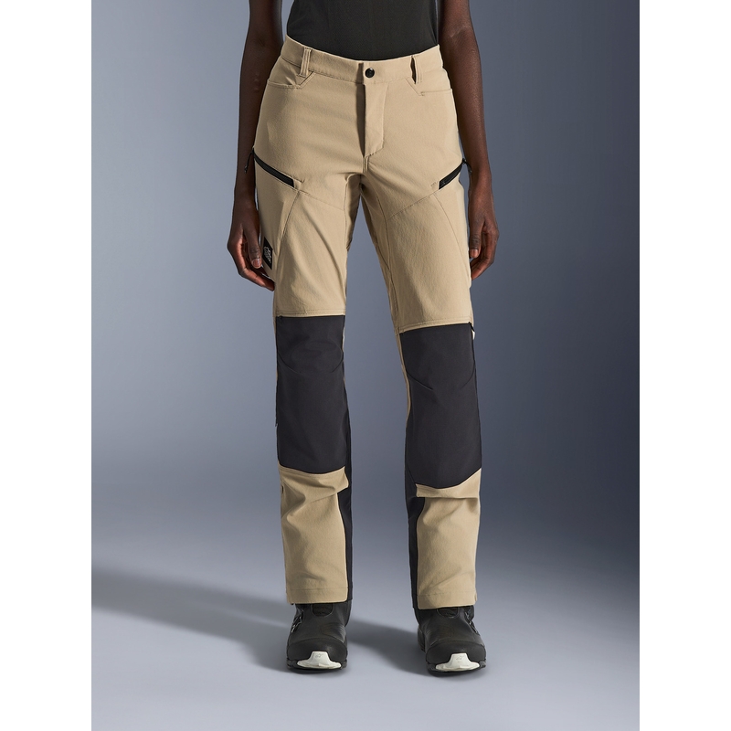 Pantaloni de motocicletă Alpinestars Stella Explore AST pentru femei, maro deschis-negru