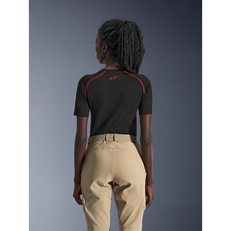 Pantaloni de motocicletă Alpinestars Stella Explore AST pentru femei, maro deschis-negru