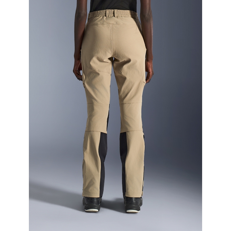 Pantaloni de motocicletă Alpinestars Stella Explore AST pentru femei, maro deschis-negru