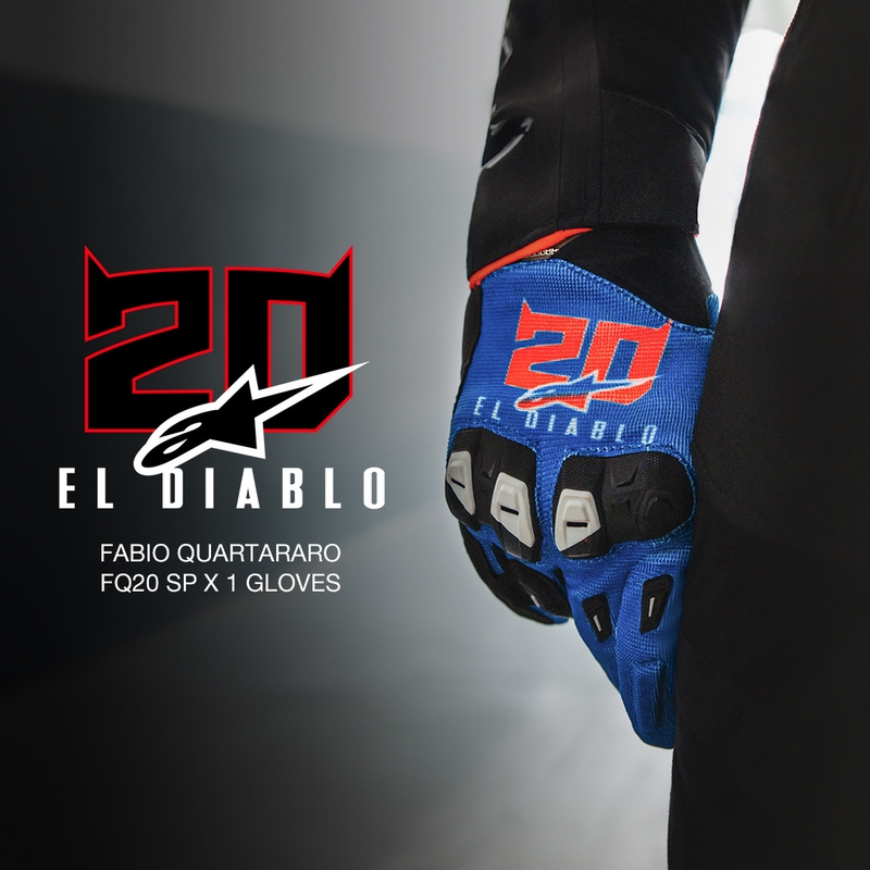 Mănuși moto Alpinestars SP X 1 FQ20 colecție albastru-negru-roșu fluo