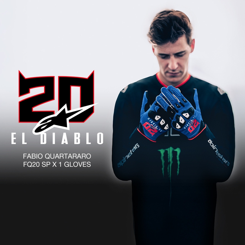 Mănuși moto Alpinestars SP X 1 FQ20 colecție albastru-negru-roșu fluo