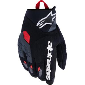 Mănuși de motocicletă Alpinestars Durack gri închis-roșu