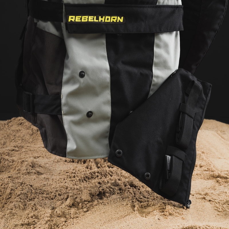 Jachetă de motocicletă Rebelhorn Patrol gri-negru-galben-fluo