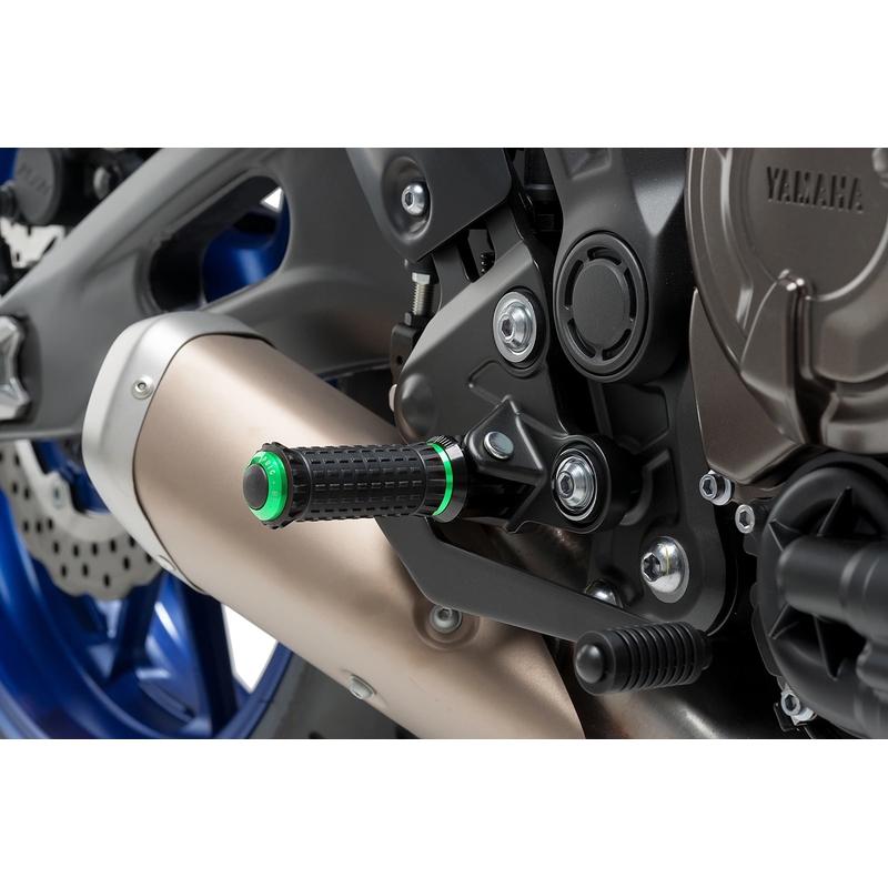 Footpegs without adapters PUIG R-FIGHTER S verde