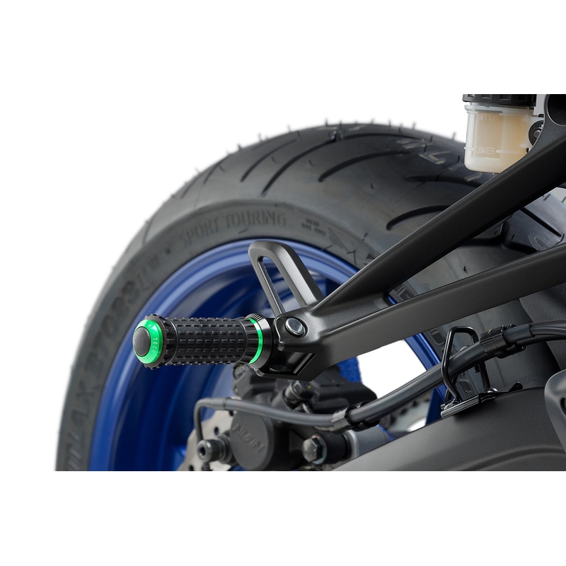 Footpegs without adapters PUIG R-FIGHTER S verde