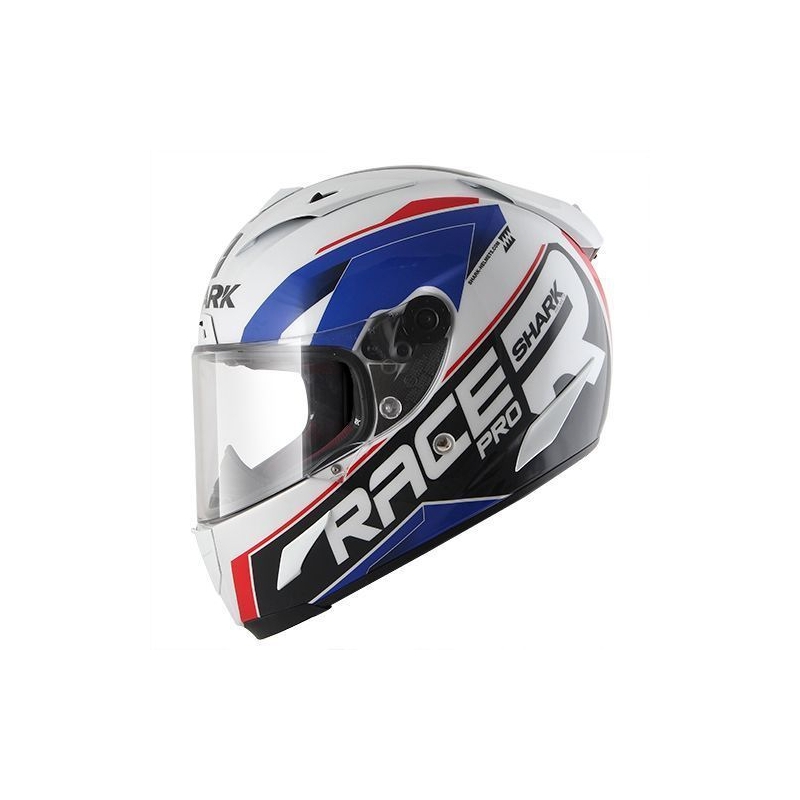 Cască integrală SHARK RACE R-PRO Sauer alb-albastru-roșu