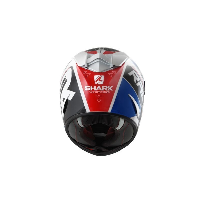 Cască integrală SHARK RACE R-PRO Sauer alb-albastru-roșu
