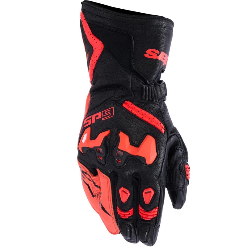 Mănuși moto Alpinestars SP-9 negru-roșu fluo
