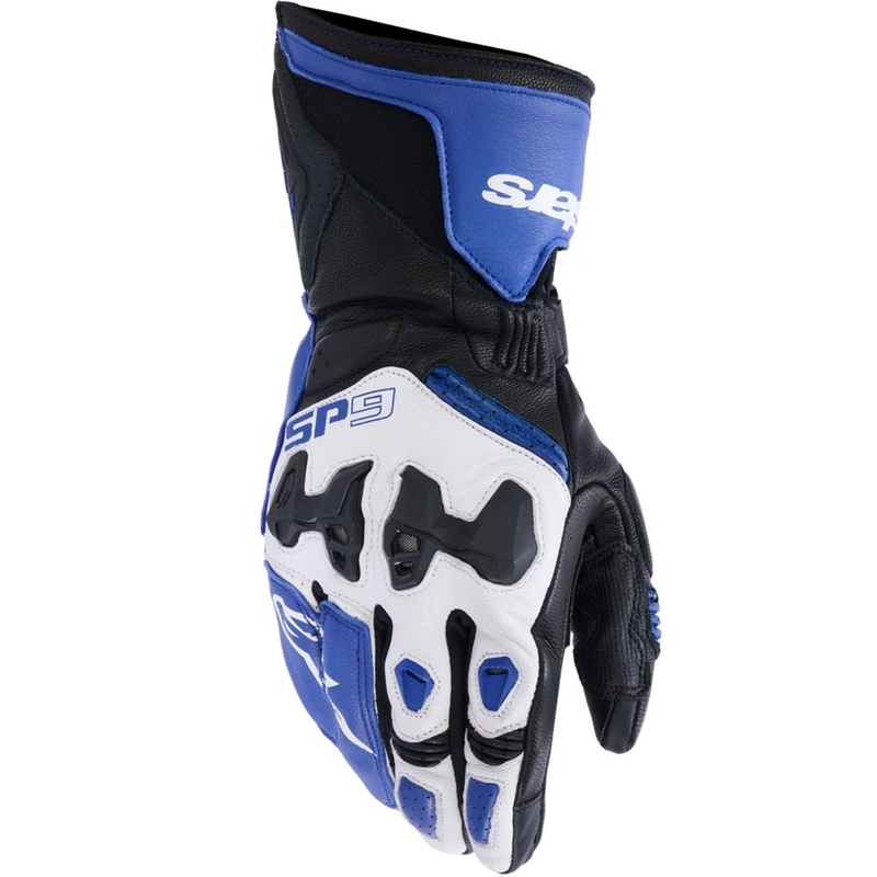 Mănuși motocicletă Alpinestars SP-9 albastru-alb-negru