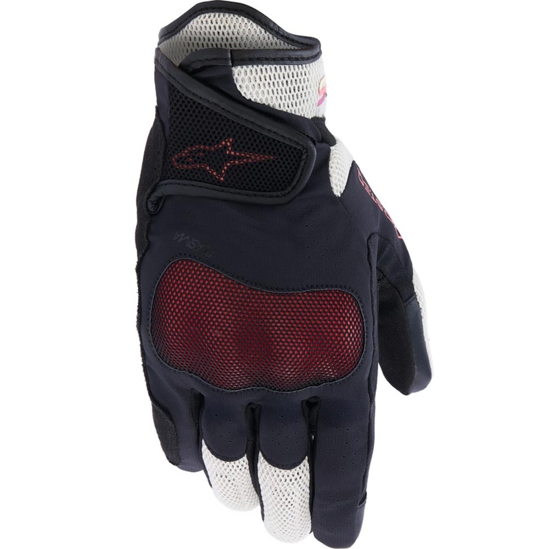 Mănuși de motocicletă Alpinestars Stella Mogress Airflow pentru femei bej-negru-roz