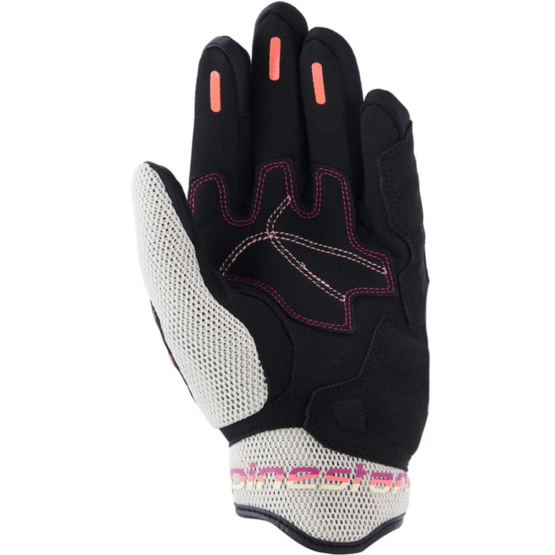 Mănuși de motocicletă Alpinestars Stella Mogress Airflow pentru femei bej-negru-roz