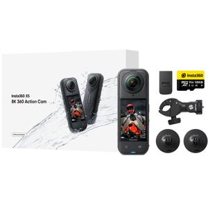 Pachet cameră de acțiune pentru motocicletă Insta360 X5, negru