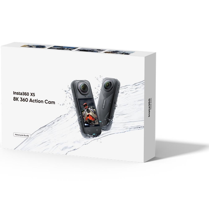 Pachet cameră de acțiune pentru motocicletă Insta360 X5, negru