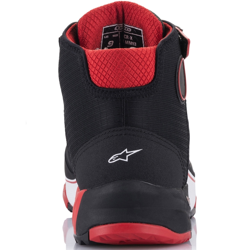 Colecția de ghete de motocicletă Alpinestars CR-X Drystar MM93 negru-roșu-alb