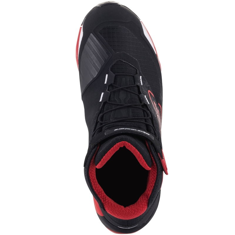 Colecția de ghete de motocicletă Alpinestars CR-X Drystar MM93 negru-roșu-alb