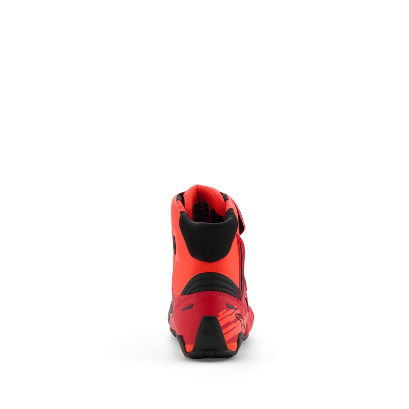 Ghete moto Alpinestars Faster-4 MM93, colecția fluo, roșu-roșu-negru