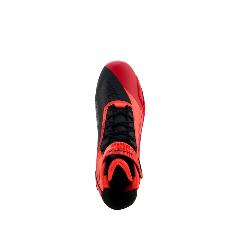 Ghete moto Alpinestars Faster-4 MM93, colecția fluo, roșu-roșu-negru