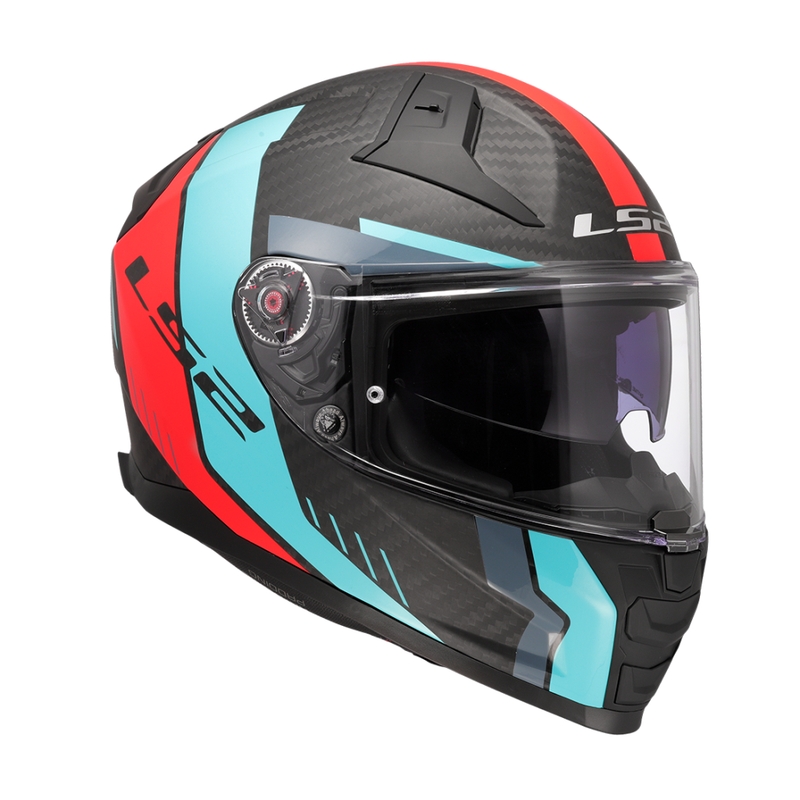 Cască integrală pentru motocicletă LS2 FF811 Vector II C Grid roșu-turcoaz - calitatea a II-a - II. calitate - II. calitate