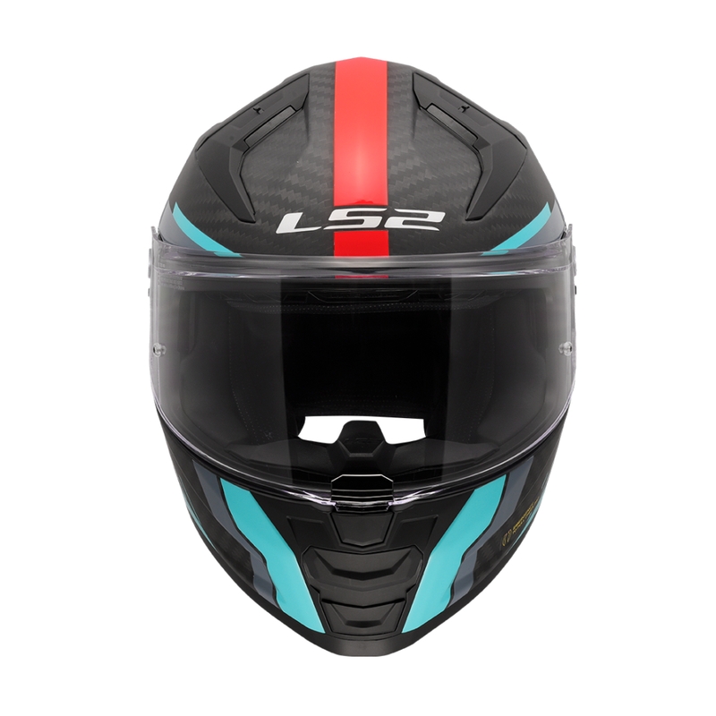 Cască integrală pentru motocicletă LS2 FF811 Vector II C Grid roșu-turcoaz - calitatea a II-a - II. calitate - II. calitate