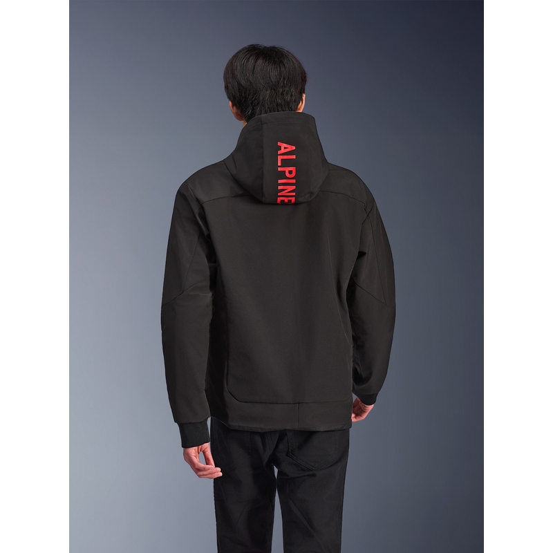 Hanorac motocicletă Alpinestars RADIUM TECH HOODIE negru-roșu