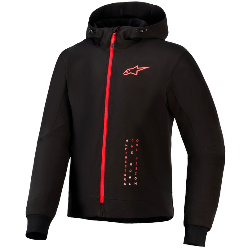 Hanorac motocicletă Alpinestars RADIUM TECH HOODIE negru-roșu