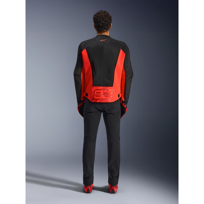 Geacă de motocicletă Alpinestars C-1 AIR MM93, colecția fluo, roșu-roșu-negru