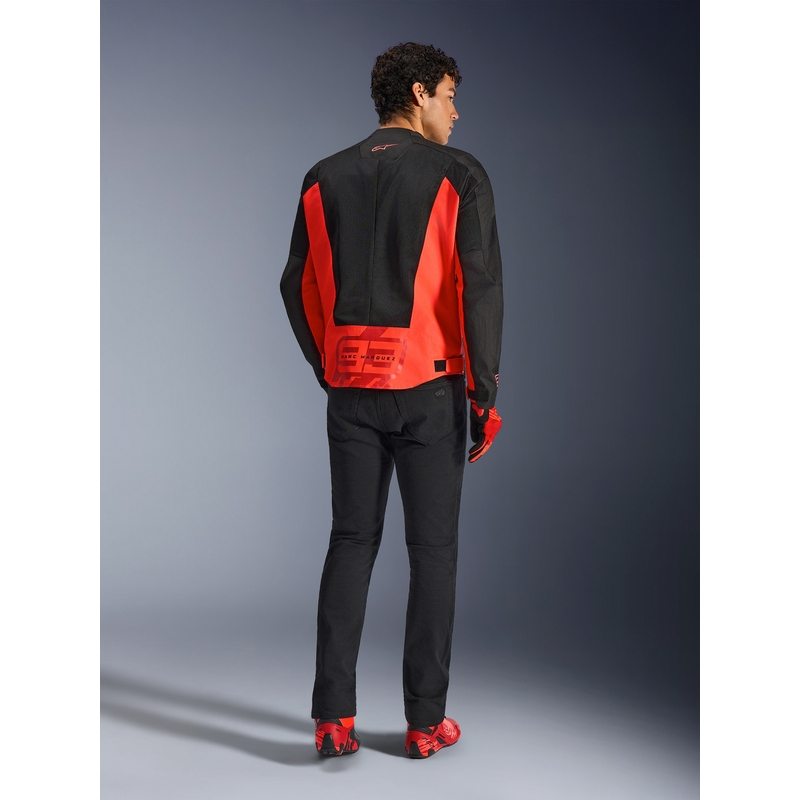 Geacă de motocicletă Alpinestars C-1 AIR MM93, colecția fluo, roșu-roșu-negru