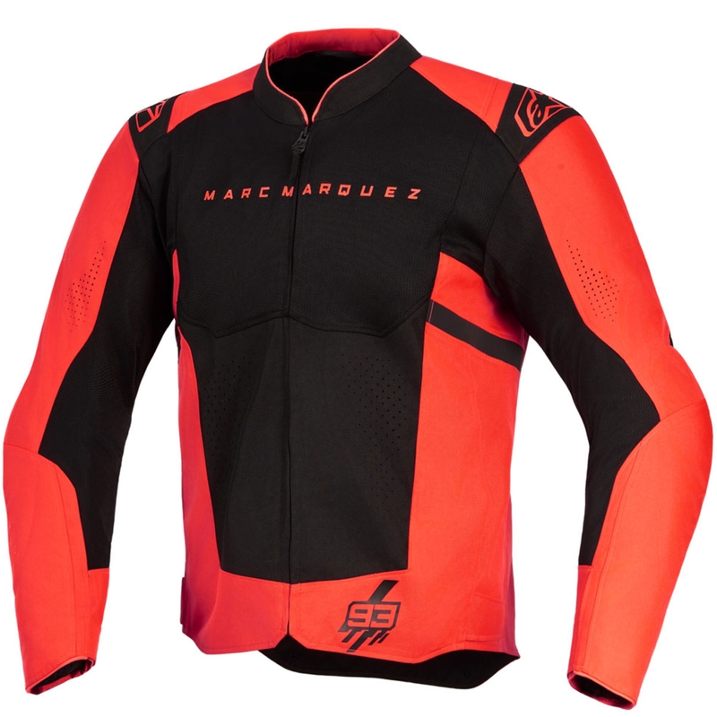 Geacă de motocicletă Alpinestars T-SPS Air V2 MM93, colecția fluo, roșu-negru