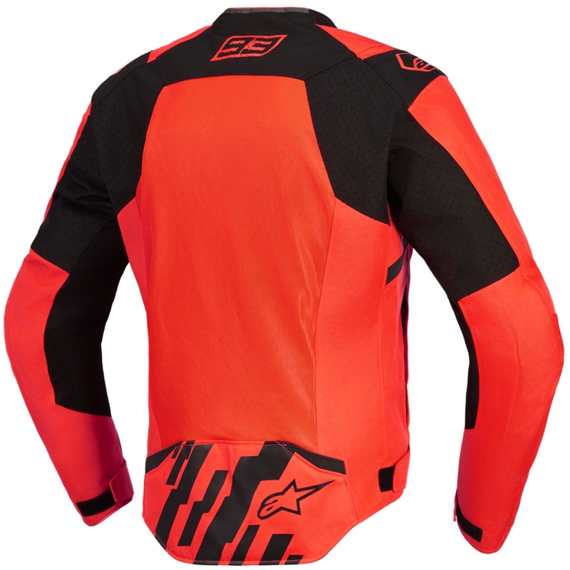 Geacă de motocicletă Alpinestars T-SPS Air V2 MM93, colecția fluo, roșu-negru