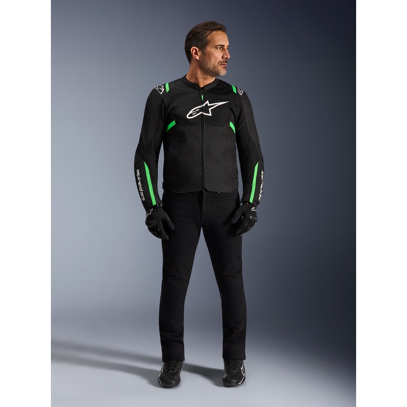 Geacă motocicletă Alpinestars T-SPS Air V2 negru-verde fluo