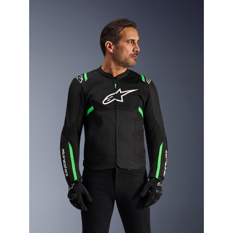 Geacă motocicletă Alpinestars T-SPS Air V2 negru-verde fluo