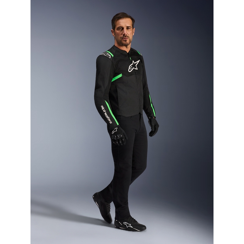 Geacă motocicletă Alpinestars T-SPS Air V2 negru-verde fluo