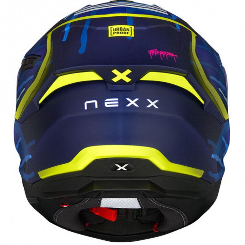 Cască integrală pentru motocicletă Nexx Y.100R Urbangram albastru închis - calitatea a II-a - II. calitate - II. calitate 