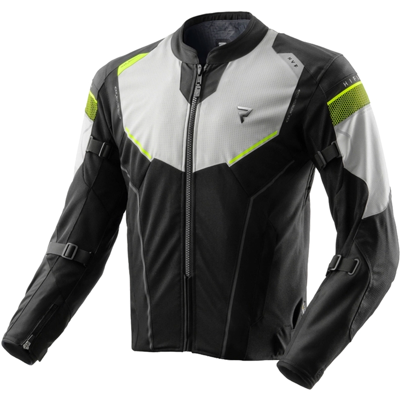 Geacă motociclistă Rebelhorn Hiflow V negru-gri-galben fluo - calitatea a II-a - II. calitate - II. calitate 