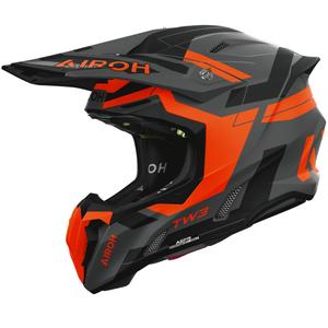 Cască motocross Airoh Twist 3 Dynasty, portocaliu fluo mat - calitatea a II-a - II. calitate - II. calitate
