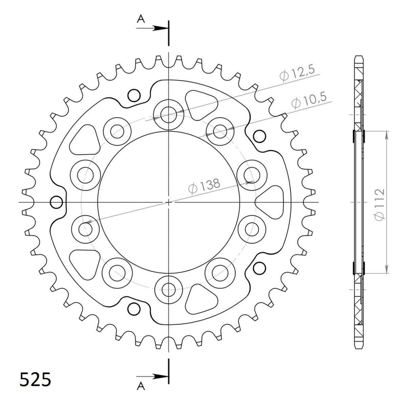 Foaie spate SUPERSPROX STEALTH Rosu 44T, 525