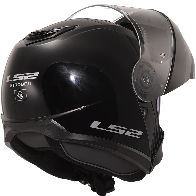 Cască modulară LS2 FF908 Strobe II neagră lucioasă 2 - calitate II. - II. calitate - II. calitate