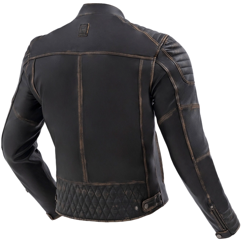 Geacă de motocicletă din piele Rebelhorn Hunter II maro - calitatea a doua - II. calitate - II. calitate