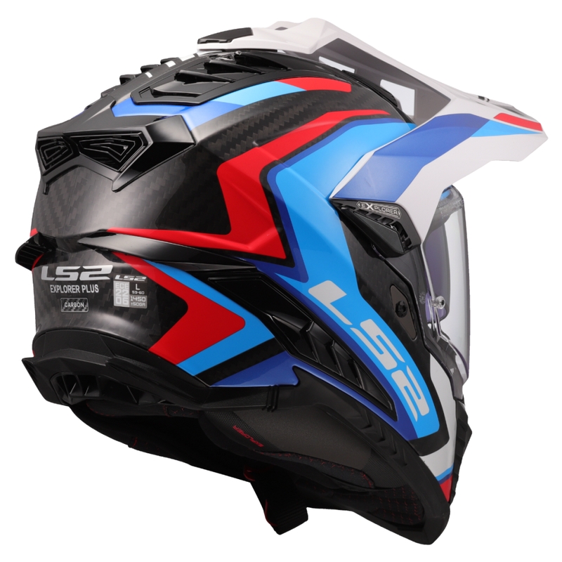 Cască de motocicletă enduro LS2 MX701 Explorer C Frontier II alb-albastru - calitatea a II-a - II. calitate - II. calitate