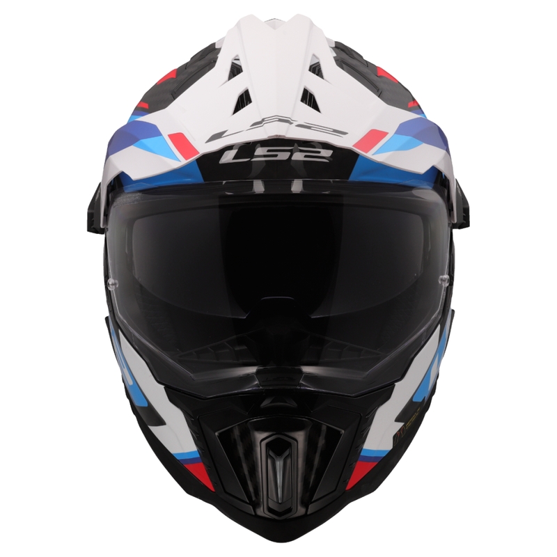 Cască de motocicletă enduro LS2 MX701 Explorer C Frontier II alb-albastru - calitatea a II-a - II. calitate - II. calitate