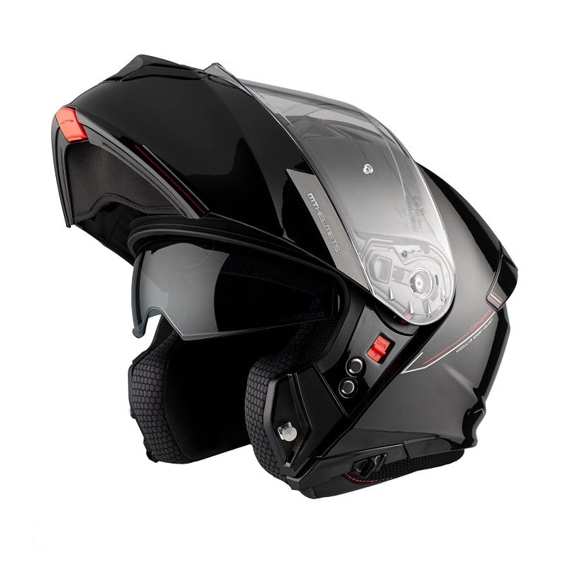 Cască de motocicletă pliabilă MT Genesis SV Solid A1 negru lucios 2 - calitatea II - II. calitate - II. calitate